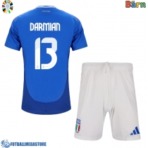 Fotballdrakt Barn Italia Matteo Darmian #13 Hjemmedraktsett EM 2024 Kortermet (+ Korte bukser)